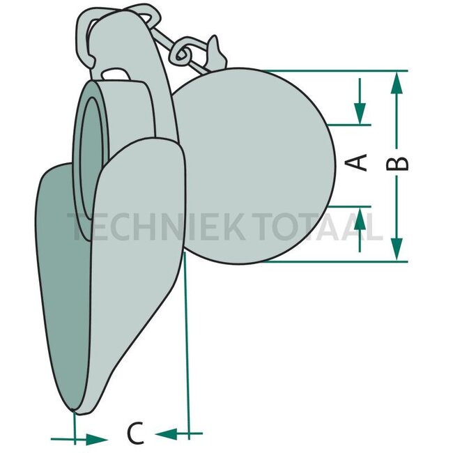 Walterscheid Fangprofil Kat. 1 - 395305209, 305209 | Kategorie: 1 | Ausführung: Standard | A: 22,4 mm | B: 44 mm | C: 12 mm | Menke-Nr.: 49288