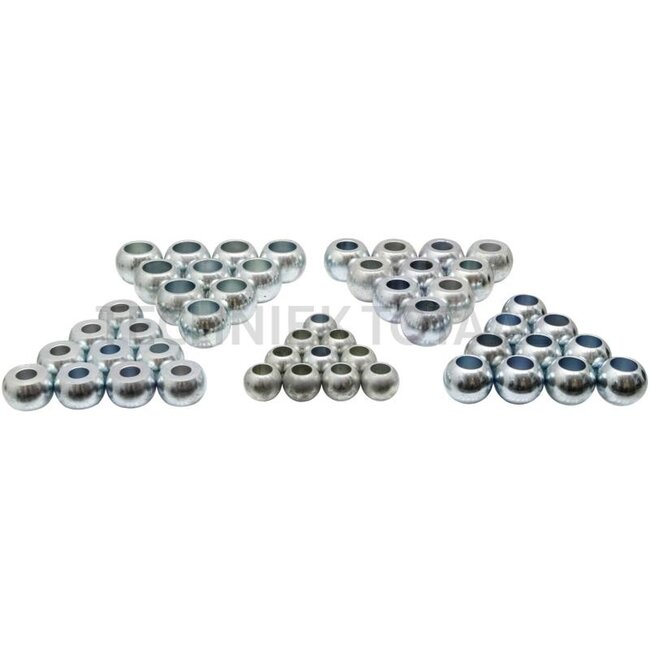 GRANIT Unterlenkerkugel Satz Satz beinhaltet: 10x 20011126 (Kat. 1), 10x 20011127 (Kat. 1-2), 10x 20011128 (Kat. 2), 10x 20011130 (Kat. 2-3), 10x 20011132 (Kat. 3) - 200200003, 200200003 | Kategorie: 1, 1-2, 2, 2-3, 3 | Ausführung: Standard | Beschreibung: Grani