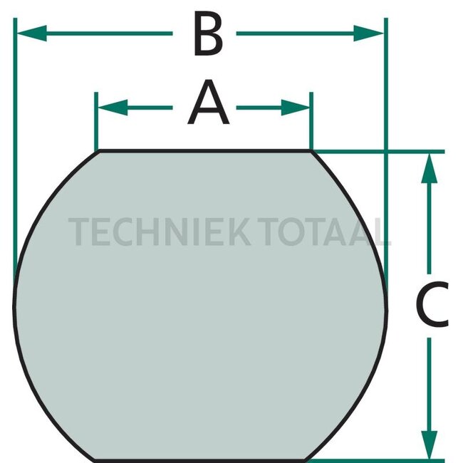 CBM Lower link ball Cat. 2-3 - 712C602A | A: 28 mm | B: 64 mm | C: 45 mm | Version: standard | Category: 2 / 3