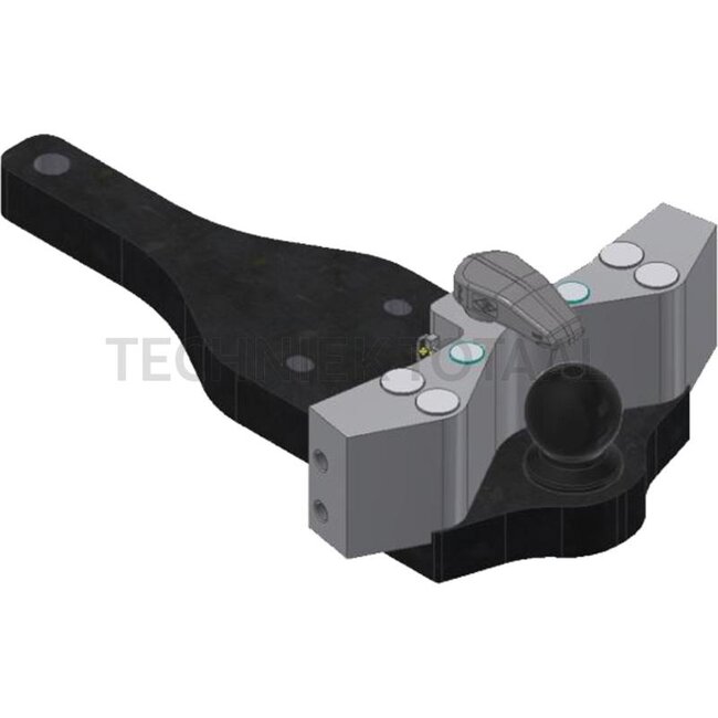 Walterscheid Support plate ball 80, 595 x 200 x 50 mm, 3000 kg, center bolt Ø 30,5 mm