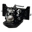 Scharmüller Kugeleinsatz K80® - 77707633042, 7.6330.42-A02, 07.6330.42-A02 | Schienenbreite: 330 mm | Rastbolzen Ø: 25 mm | Führungsbreite: 32 mm | Stützlast: 3000 kg | Farbe: Schwarz | Ausladung: 155 mm | Beschreibung: Höhenverstellbar mit Handgriff | Bohrung: M20 m