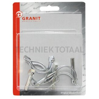 Set of linch pins for tubes 6 x 36 mm galvanised - 5 pieces
