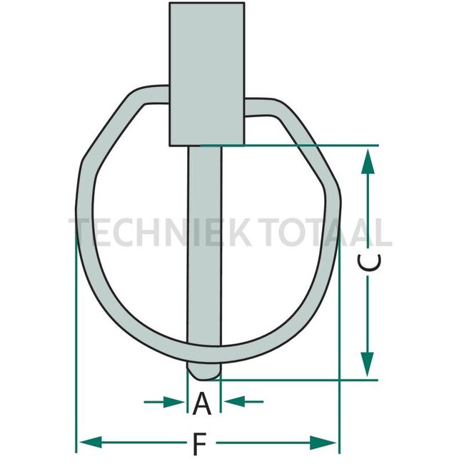 Borgpennen set 4,5 x 32 mm verzinkt - 5 stuks
