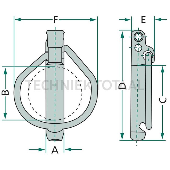 Klappstecker-Satz 5 Stück 4,5 mm x 41/47 mm - 000184990060, 0000184990060