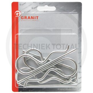 R-clip set 5 pieces 4 mm galvanised single curve
