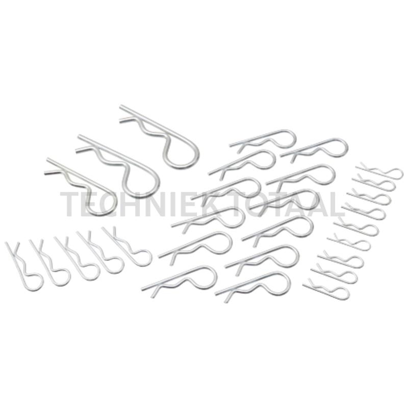 Borgveren set 2; 2,5; 3; 4 mm verzinkt