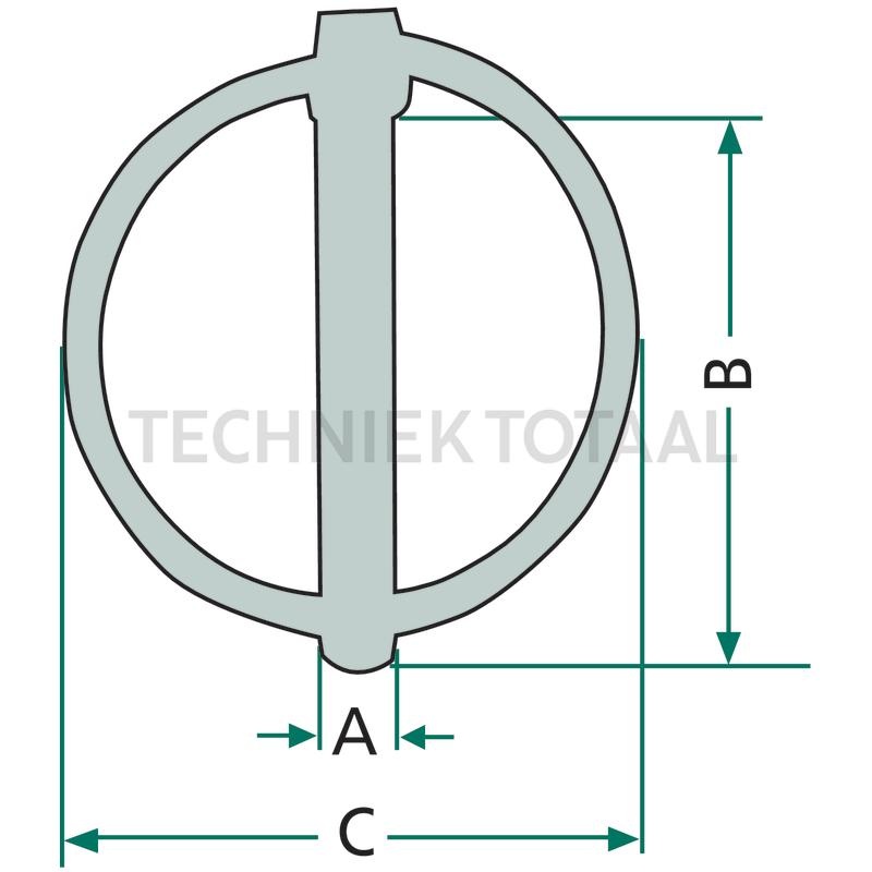 Borgpennen set 8 x 41 mm verzinkt - 5 stuks | LED6F.49900.63, foto 2 van 3