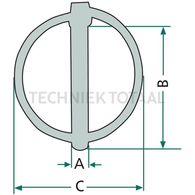 Klappstecker-Satz - 5 Stück - 4990068 | Ausführung: verzinkt | A: 11 mm | C: 41 mm | F: 47 mm