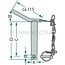 Top link pins cat. 2 with chain, Ø 25 mm, 90 mm