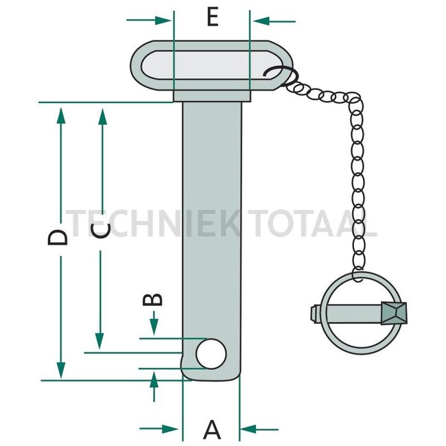 GRANIT GRANIT Pin Special version - 20012849 | A (mm): 30 | B (mm): 12 | C (mm): 160 | D (mm): 175 | E (mm): 40 | Category: Special version