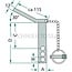 GRANIT Top link pins cat. 3 Ø 32 mm, 130 / 175 mm, bore 12 mm, with chain