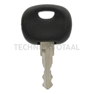GRANIT Reservesleutel geplastificeerd, zwart, slotnummer 14603