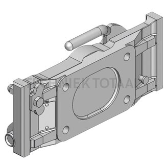 Scharmüller Adapterplaat railbreedte 295 mm, gatenpatroon 140 x 80 mm, M16