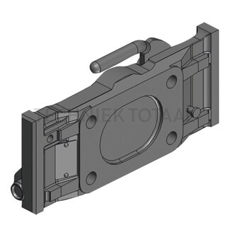 Scharmüller Adapterplaat railbreedte 325 mm, gatenpatroon 140 x 80 mm, M20