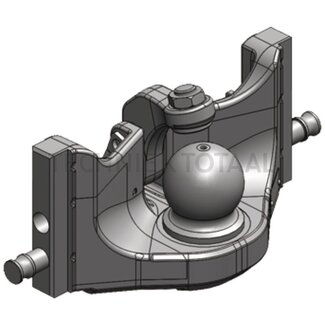 Scharmüller Trekhaak K80 rail 309 mm, pen Ø 22 mm, 4000 kg, zwart