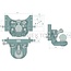 Scharmüller Drawbar K80 rail 311 mm, pin Ø 22 mm, 2000 kg, AGCO grey - 3.6311.44-A11, 03.6311.44-A11
