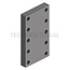Scharmüller Aanlasplaat 160 x 282 x 30 mm, M20, gatenpatroon 120 x 120 mm