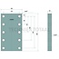 Scharmüller Aanlasplaat 160 x 282 x 30 mm, M20, gatenpatroon 120 x 120 mm