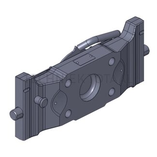 Scharmüller Adapterplatte Schienenbreite 390 mm, Lochbild 140 x 80 mm, M20