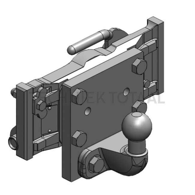 Scharmüller Anhängebock Kugel 50, rail 295 mm, Bolzen Ø 25 mm, 200 kg, schwarz