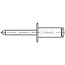 GRANIT blind rivet - 500 pcs. - 48788402 05X020, L158448 | Hole Ø: 5.1 mm | DIN: 7337 | Ø dk: 9,5 (-0,8) mm | K: 1,1 (+/-0,3) mm | Clamping range: 12,0 - 15,5 mm | Clamping length l: 12 - 16 mm | Length: 20 mm | Nominal size: 5x20 mm | Ø d: 5 mm | ISO no.: 15977