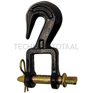 Haak voor gatenbalk 90 x 190 mm, Ø 19 mm, 4300 kg