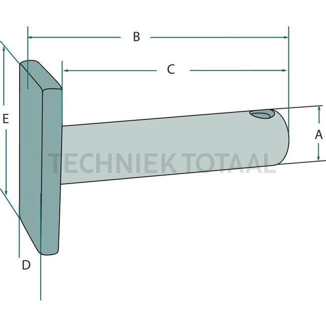 GRANIT Top link pin - 20012006, L185185, L158185, AL78785 | A: 25 mm | B: 122 mm | C: 109 mm | D: 40 mm | E: 71 mm | Category: 2 | Menke no.: 221628