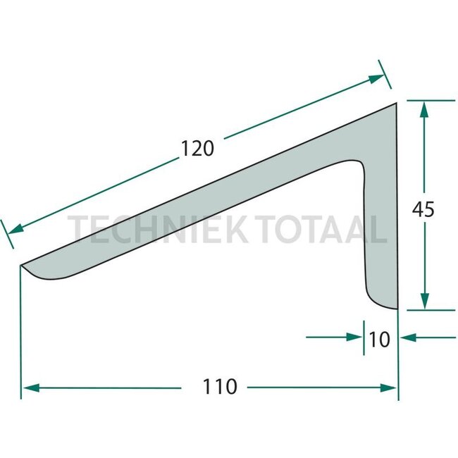 GRANIT Hinterrad-Kotflügelverbreiterung - 220821484 | Breite: 110 mm | Länge: 4000 mm