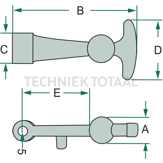 GRANIT Bonnet catch medium length 120 mm - 6FH354102-051
