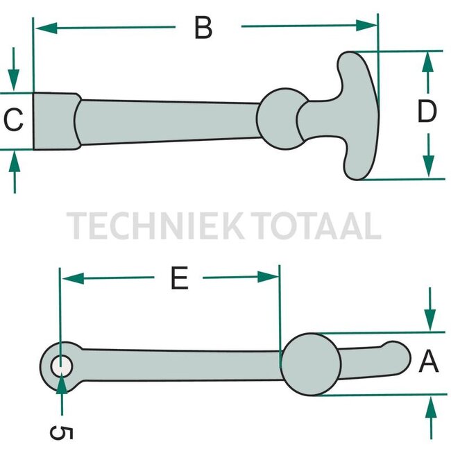 GRANIT Bonnet catch complete with bracket long 150 mm
