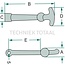 GRANIT Bonnet catch complete with bracket long 150 mm