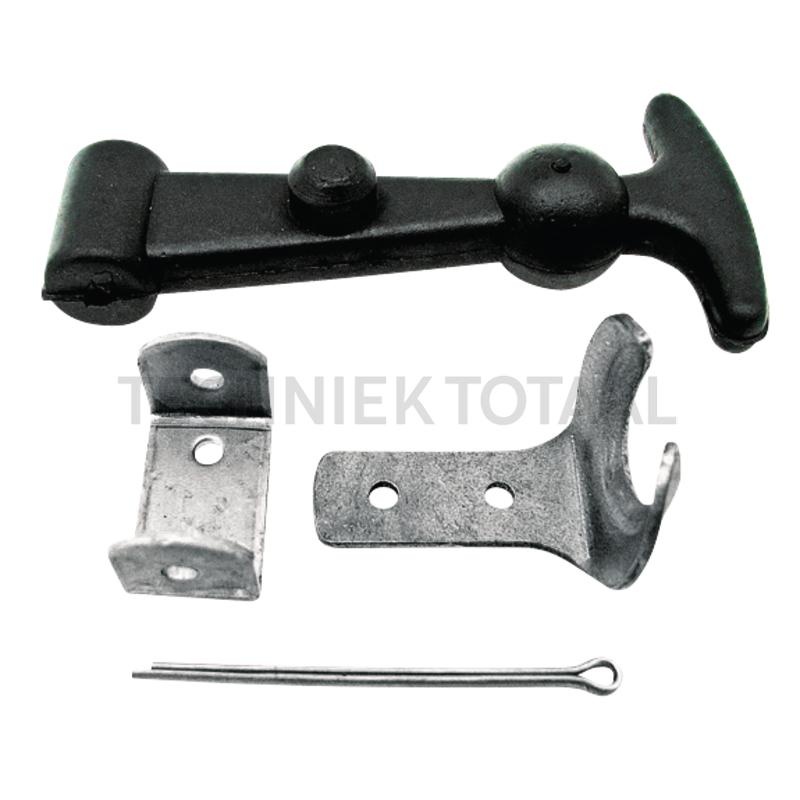 Motorkaprubber set compleet met houder middellang, 25 mm, 120 mm