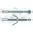 GRANIT Lifting rod - 71818753, 7700005032, 4.0074.00.4, 04.0074.00.4 | Connection: Ball joint/clevis joint | Eye Ø: 22.5 mm | Thread: M24 x 3 mm | Length: 500 - 715 mm | Fork inner width: 22 mm