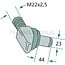 GRANIT Angled screw for lower link strut - 71806189, 135872040030 | Dimensions: Thread = M22 x 2.5 mm