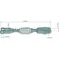 GRANIT Lifting strut - 71814001, 3670219M92, 40427004, 040427004 | Dimensions: Length = 575 - 675, Ø bottom = 25, Ø top = 24, Clevis inside = 26, Clevis outside = 44 mm