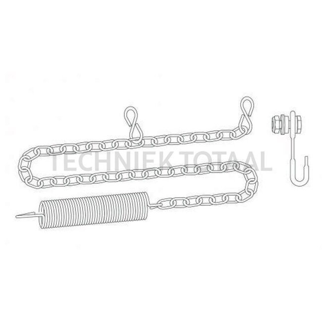 Walterscheid Set kettingen - 395201029, 201029 | L: 1113 mm | Agraset: 371 | Omschrijving: Ketting, veer en hark