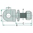 GRANIT Oogbout - 718PD1615 | A: 36 mm | B: 80 mm | C: 43 mm | D: 15 mm | F: 16 x 1,5 mm