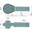 GRANIT Gelenkstück Dreipunkt Auge Ø 19,6 mm, Bohrung Ø 16 mm John Deere | AL201045, DE18855