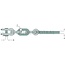 GRANIT End piece - 718LSC-A02 | Thread: Right | A: 16 x 2 mm | B: 14 mm | C: 12 mm | No. of links: 4