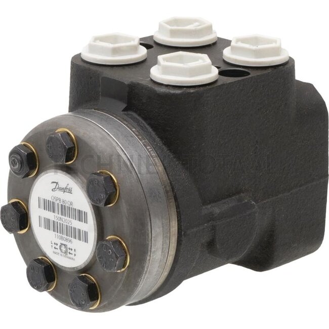 Danfoss Steering orbitrol - 38799190 | Type: OSPB | Schluckvolumen bei aktiver Pumpe: 80 ccm³ | Schluckvolumen bei Not-Lenkung: 80 ccm³ | P max primär:  | P max sekundär: No | T max.: 40 bar | Thread: 3/8"-16 UNC mm | Saugventil: No | Feedback: Open loop with fee