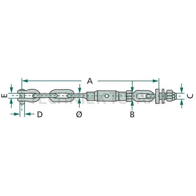 GRANIT Stabilisatorketting hefarm 420 mm, M14 x 2, 14 mm | 70032004, 070032004