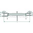 GRANIT Stabiliser bar - 718BSL450 | L: 450 - 600 mm | F: 24 x 2,5 mm | A: 40 mm | B: 70 mm | C: 24 mm | D: 72 mm | E: 18 mm