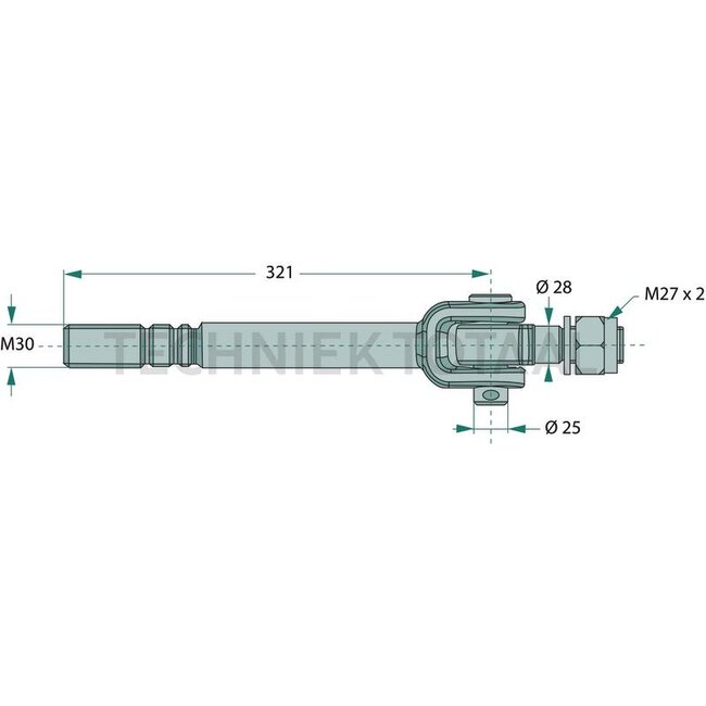 GRANIT Stabiliser Cat. 2 - 71804073, 04416559.4, 100284004 | Eye Ø: 25,4 mm | Description: Schwere Ausführung | Cat.: 2 | Technical data: Gabelkopfbreite 51 mm | Length min./max.: 580 - 620 mm | Type: SLA-A-120 HD | Assembly notes: Automatische Verriegelung