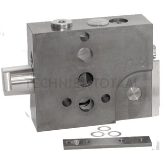 GRANIT Control unit This auxiliary control unit is a four-position device that can be used for double- and single-acting lifting cylinders. It has gate-sealed consumer connections A and B. This means extremely low internal leakage rates under high loads. The con