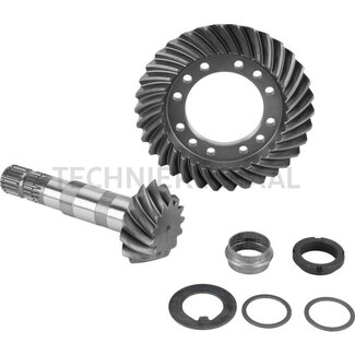 Carraro Kroonwiel- en pignonset Carraro vooras 340507