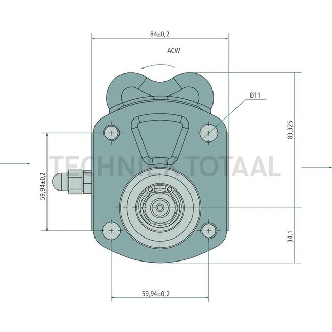 GRANIT Double hydraulic pump 11 + 8 cm³/rpm., taper 1:5 Case IH | 510565394