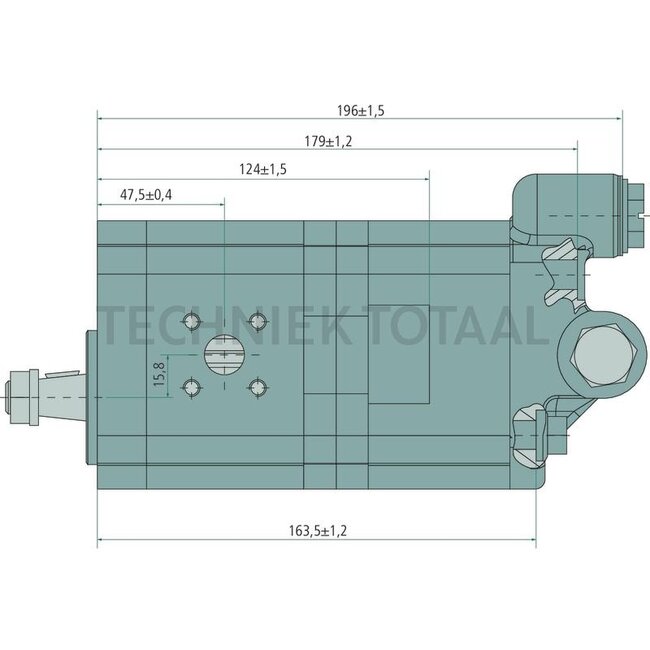 GRANIT Dubbele hydrauliekpomp 11 + 8 cm³/omw., conus 1:5 Case IH | 510565394
