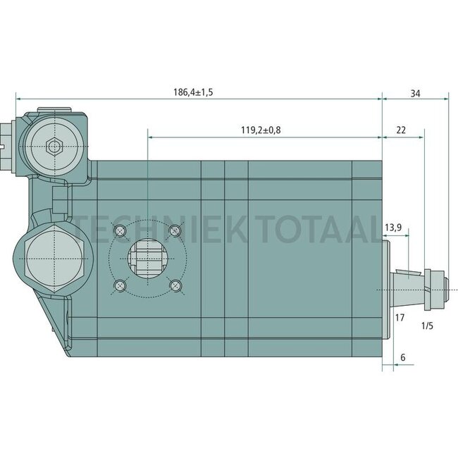 GRANIT Dubbele hydrauliekpomp 8 + 8 cm³/omw., conus 1:5 Case IH | 510465339