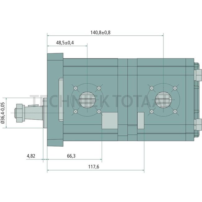 GRANIT Doppelpumpe rechtsdrehend - 25918774, 7700035340, 7700021635, 6005030955 | Fördervolumen: 17 + 11,9 cm³/U