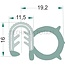 GRANIT Rubber seal - 5 meter - 654A2541/5, 0009640492, 0173592, 0174232, 0526072, 0029641206, 0146365, 0155137, 0157059, 0156434, 0157097, 0157755, 9640492, 161765, 0992387, 0992387CE, 51101185, 51113936, 010005007 | Clamping range: 4 - 6 mm | Length: 5 m | B: 2
